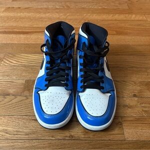 Jordan 1 Blue and White Sneakers